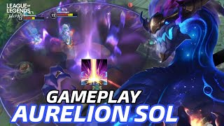 EL NUEVO AURELION SOL DESTROZA LA GRIETA EN WILD RIFT 💀 FULL GAMEPLAY DEL REWORK [upl. by Esela]