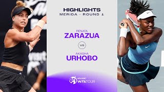 Renata Zarazua vs Akasha Urhobo  2024 Mérida Round 1  WTA Match Highlights [upl. by Bainbridge]