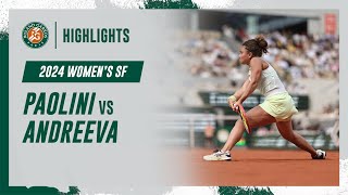 Paolini vs Andreeva Semifinal Highlights  RolandGarros 2024 [upl. by Bittner]