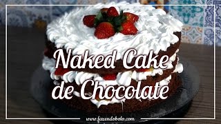 FZBL Bolo Pelado de Chocolate ou NakedCake  Como fazer bolopelado [upl. by Kriss88]