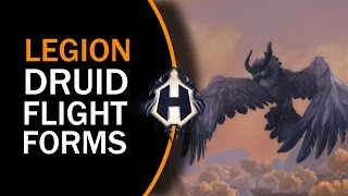 LEGION BETA  New Druid Flight Forms Sentinel Owl [upl. by Aihsenod]