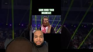 SAMI WHY wwe wwecrownjewel samizayn thebloodline reaction shortsfeed crownjewel [upl. by Mccormac]