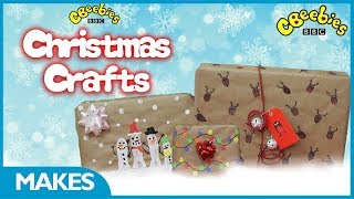 CBeebies  Christmas Crafts  DIY Wrapping Paper [upl. by Assetnoc]