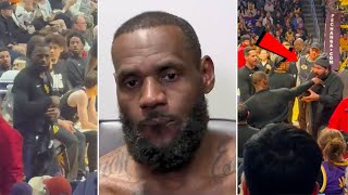 LeBron quotPISSED OFFquot Gets Physical w Fan that Ran Up on Him CRAZY VIDEO Lakers vs OKC [upl. by Ennybor760]