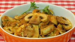 Cómo hacer champiñones a la Andaluza  receta fácil y rápida [upl. by Onihc285]