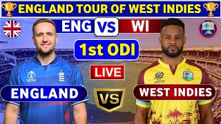 England vs West Indies 1st ODI  ENG vs WI 1st ODI Match Live Score amp Commentary England ODI [upl. by Pollard]