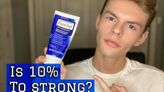 Panoxyl 10 Benzoyl Peroxide Acne Wash Review  Is 10 Benzoyl Peroxide To Strong [upl. by Aierbma]