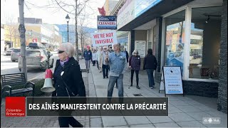 SOCIÉTÉ  Des aînés manifestent contre la précarité — Téléjournal CB du 22 mars 2024 [upl. by Raddie991]