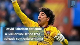 Faitelson defiende a Ochoa tras goleada y errores con el Salernitana quotEs humanoquot [upl. by Aihsiym22]