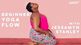 Beginner Yoga Flow with Jessamyn Stanley [upl. by Rosenblum]