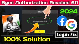 authorization revoked 611  bgmi facebook login problem  bgmi authorization revoked 611 [upl. by Llewej]