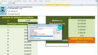 Geração de Números Aleatórios DISTRIBUIÇÃO TRIANGULAR ASSIMÉTRICA À DIREITA avi [upl. by Sproul]