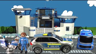 Polizeiauto Spielzeuge Spielzeugautos von Playmobil für Kinder im Einsatz [upl. by Gowrie]