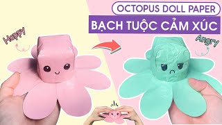 FLIP OCTOPUS DIY  HOW TO MAKE THE VIRAL REVERSIBLE OCTOPUS IN TIK TOK  DIY PAPER SQUISHY HOMEMADE [upl. by Adaline]