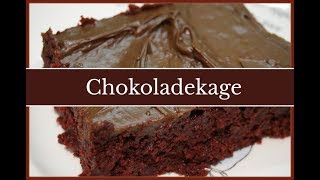 Chokoladekage  Sådan laver du en lækker svampet chokoladekage [upl. by Orozco723]