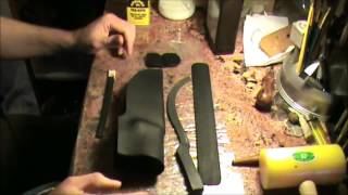 How to Dye and Finish Leather  Knife Sheath in this case [upl. by Emearg]