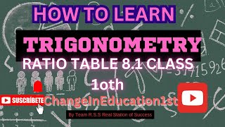 How to Learn Easily Trigonometry Ratio Table [upl. by Roid]