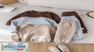 SHEIN 6pcs Set Baby Girl Casual Letter Print Solid Color Sweatshirt Review [upl. by Notsua820]