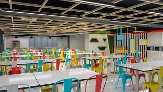 Cafeteria Design  Cafeteria Interior Design Idea  Canteen Design 2022 [upl. by Eanil]