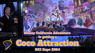 Coco Ride Announced for Disney California Adventure During D23 2024 [upl. by Anowahs]