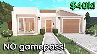 40k Modern Bloxburg NO GAME PASS House Build Tutorial [upl. by Crandall]