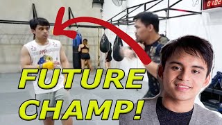 VIRAL Future champ Manny Pacquiao trains son Jimuel in boxing [upl. by Ellered]