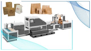 High Speed Square Flat Bottom Craft Paper Bag Making Machine for Food Grocery Bags and Shopping Bags [upl. by Crow]