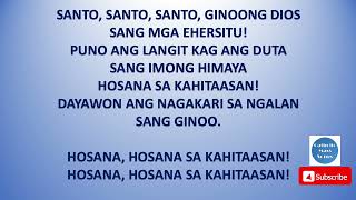 Santo Katilingban Lyrics  Hiligaynon Songs [upl. by Carlita]