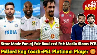 Pollard Eng CoachPSL Platinum Player Pak Media Slams PCB  Starc Made Fun of Pak Bowlers  INDvSA [upl. by Eimorej]