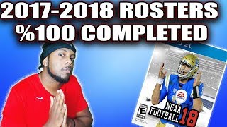 20172018 Roster 100 Complete NCAA Football 14 Updated Rosters for 20172018 Season [upl. by Lemrahc]