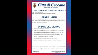 Comune di Ceccano  Consiglio Comunale del 07082024 [upl. by Heidy]