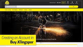 How to create an Account  Navigating Buyklingsporcom  KLINGSPOR Abrasives USA [upl. by Hudnut289]