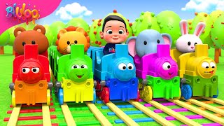 Train Choo Choo Song  Colorful Train  BluLoo Nursery Rhymes amp Kids Songs [upl. by Ylekalb]