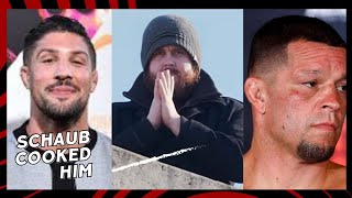 Mma Guru reacts to Nate Diaz vs Brendan Schaub beef [upl. by Oicneserc]