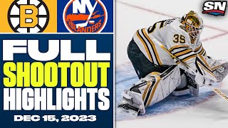 Boston Bruins at New York Islanders  FULL Shootout Highlights  December 15 2023 [upl. by Ayotan]