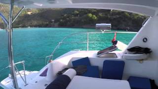 BVI  Cruising on a Moorings power cat [upl. by Ahsienod]