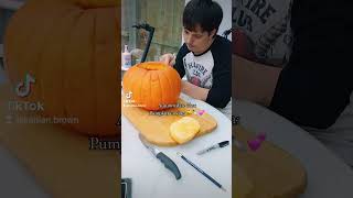 Autumn date idea Pumpkin carving 🎃🔪💕 autumn dateideas [upl. by Aneev314]