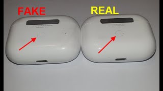 Airpods pro real vs fake How to spot counterfeit  clone Apple air pods [upl. by Ahsinna]