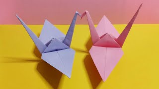 How to make an origami crane easy  paper crane folding Instructions [upl. by Aisyle]