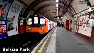 Belsize Park  Northern line  London Underground  1995 Tube Stock [upl. by Eirrab]