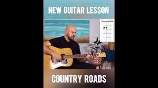 NEW Guitar Lesson Country Roads by John Denver [upl. by Muriel]