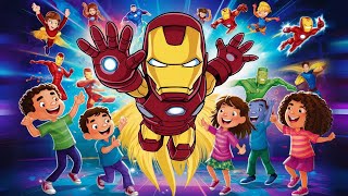 Iron Man Song for Kids 🎵  Fun amp Energetic Superhero Song  Sing Along with Iron Man [upl. by Okimuk]