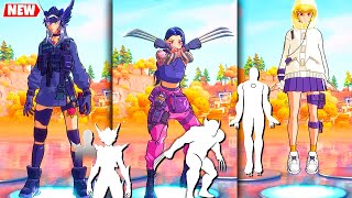 Anime Legends Fortnite Cyber Infiltration Chigusa Megumi amp Yuki Skins doing All BuiltIn Emotes [upl. by Christal]