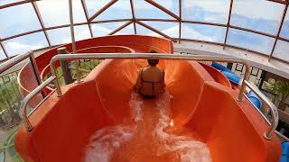 Viper WaterSlide at Nymphaea WaterPark Oradea Romania [upl. by Ahsienat]