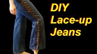 DIY Lace Up Jeans [upl. by Teferi]