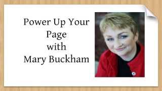 Mary Buckhams Power Up Your Page Hook Workshop [upl. by Hackett]