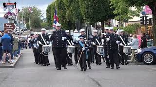 Flutes amp Drums Donaghadee  Derryloran Boyne Defenders Flute Band Parade 2024 [upl. by Arrimat]