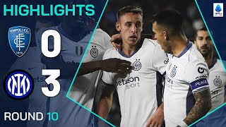 EMPOLIINTER 03  HIGHLIGHTS  Frattesi at the double and Lautaro rounds it off  Serie A 202425 [upl. by Marilou]