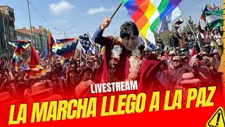 🔴MARCHA PARA SALVAR BOLIVIA liderada por EVO MORALES hace su llegada a la ciudad de La Paz [upl. by Eintirb]