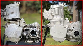 Cr250 Engine Nasty Dirt and grime cleanup [upl. by Ahsurej562]